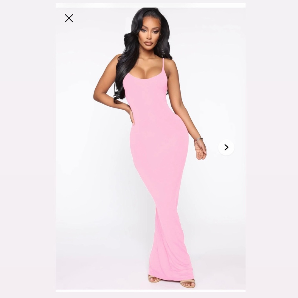 Fashion Nova Vibrant Pink Maxi Dress